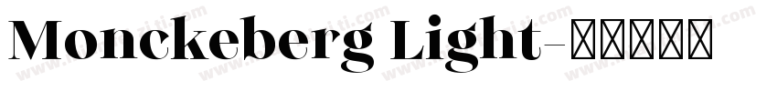 Monckeberg Light字体转换
